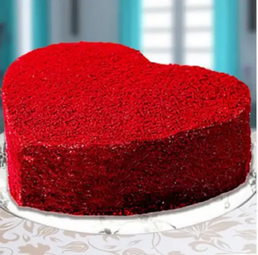 Red Velvet Heart Shape Cake [1 Kg]