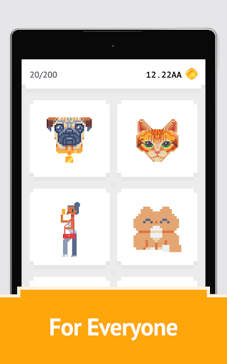 Idle Pixel Art Coloring - Tap tap to color clicker