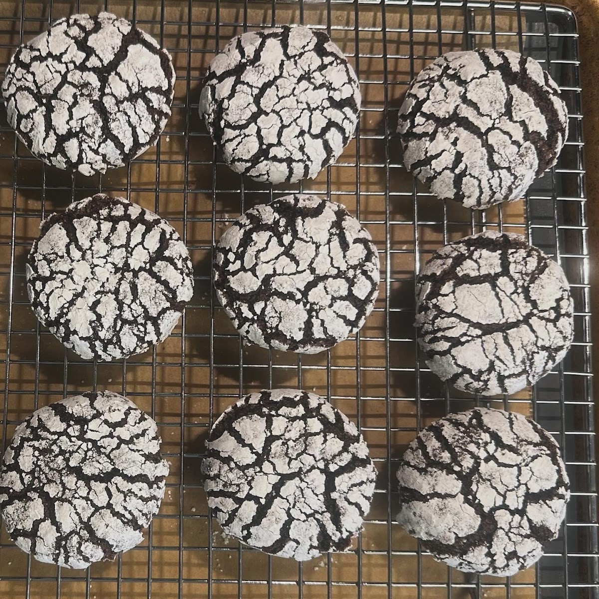 Chocolate Crinkles 
(Dairy free)