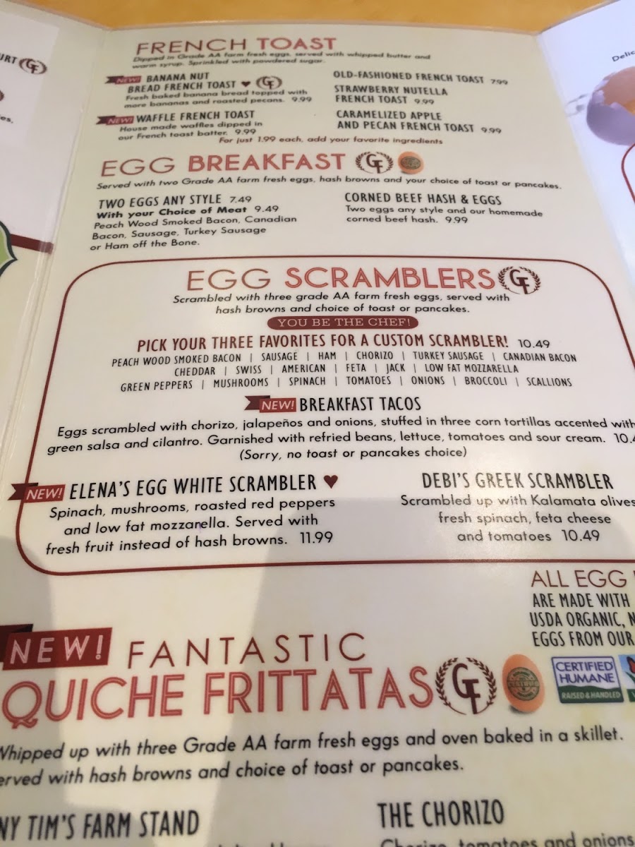 Gluten-Free at Eggsperience Breakfast & Lunch