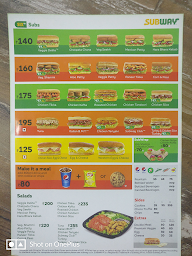 Subway menu 1