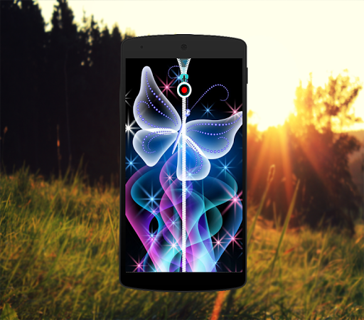 Butterfly zipper lock screen