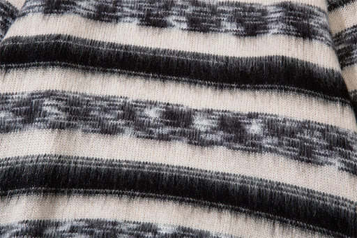 Title 14, Mohair Striped Round Neck Knitted Sweater for W...