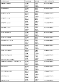 Mithas menu 2