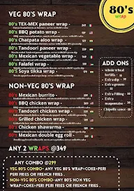 80's Wrap menu 1