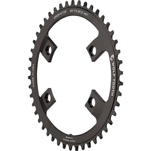 Wolf Tooth Drop-Stop Chainring: 46T x 110 Shimano Asymmetric