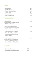 The Burger Bistro menu 3