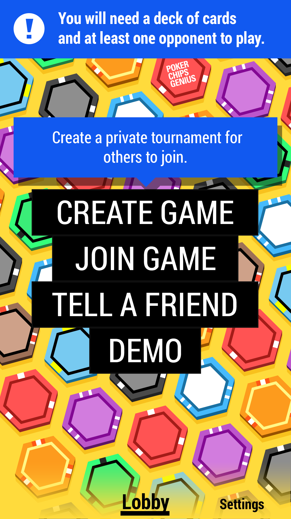 Android application Poker Chips Genius screenshort