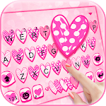 Cover Image of Unduh Doodle Love Pink Keyboard Theme 1.0 APK