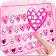 Thème de clavier Doodle Love Pink icon