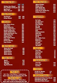 Hyderabadi Pakwaan menu 1