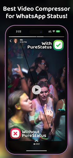 Screenshot PureStatus: ByeBye Blur Status