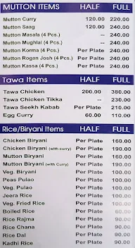 Mehfil Dhaba menu 2