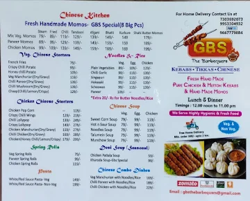 GBS The Barbequers menu 