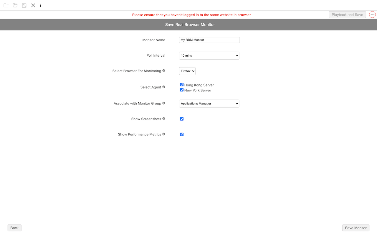 Applications Manager Web Transaction Recorder Preview image 2