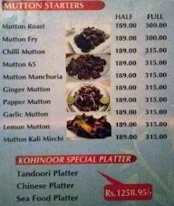 Kohinoor Resturant menu 8