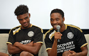 Lyle Foster of Orlando Pirates and Sibusiso Vilakazi of Mamelodi Sundowns during the 2018 Dicovery Walter Sisulu Games at Discovery Offices, Johannesburg on 27 November 2018.