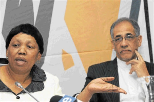 CONFIDENT: Basic Education Minister Angie Motshekga and her deputy Enver Surty outline their plans to address the problems in Limpopo and Eastern Cape. Photo: Tsheko Kabasia