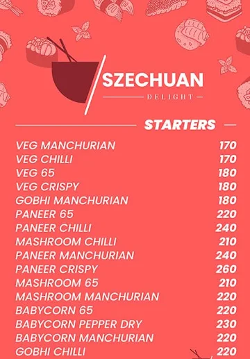 Szechuan Delight menu 