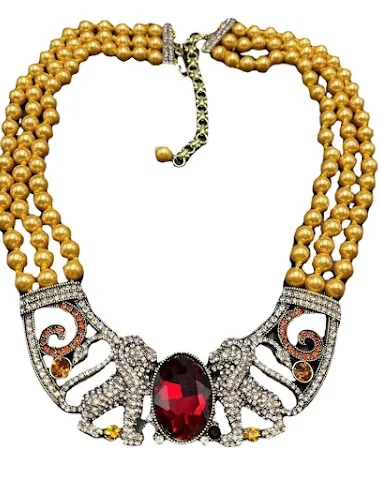 Collier Lion Perle Diamant Luxe Rét - 0