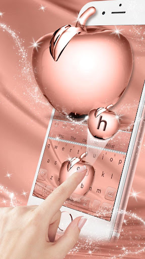 Rose Gold Crystal Apple Keyboard