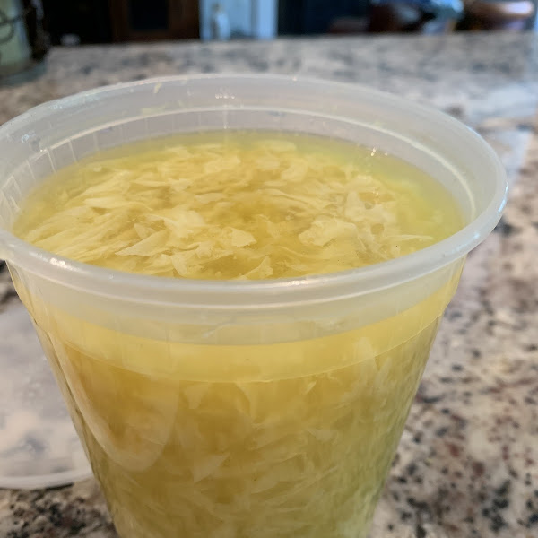 Egg drop soup.... LARGE portion