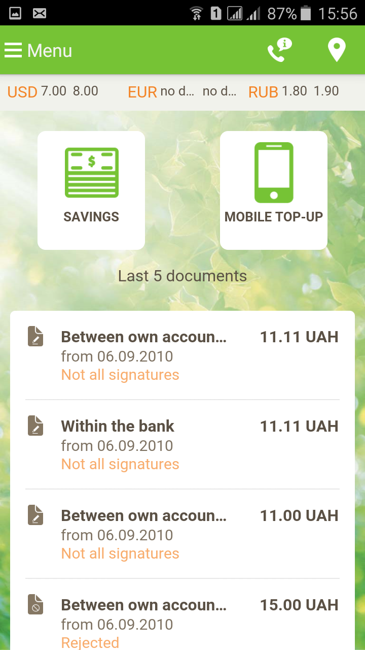 Sberbank Online Ukraine Screen 2