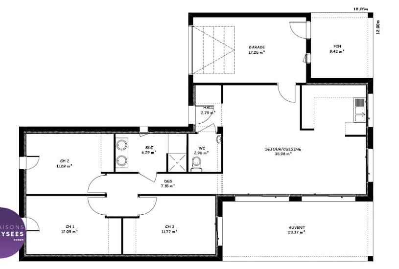  Vente Terrain + Maison - Terrain : 528m² - Maison : 103m² à Forges (17290) 