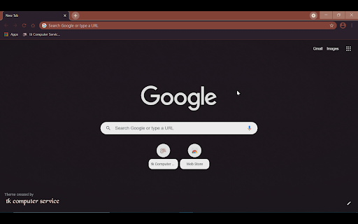 tk Computer Service Chrome Theme (Dark)