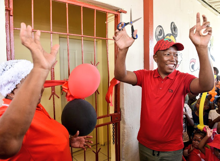 Julius Malema celebrated his 38th birthday at Entokozweni Day Care Centre in Orange Farm, Johannesburg, on Sunday.