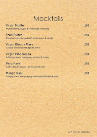 Kerala Cafe menu 1