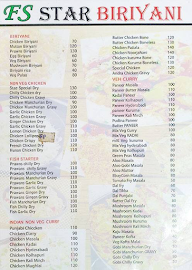 F S Star Biryani Center menu 1