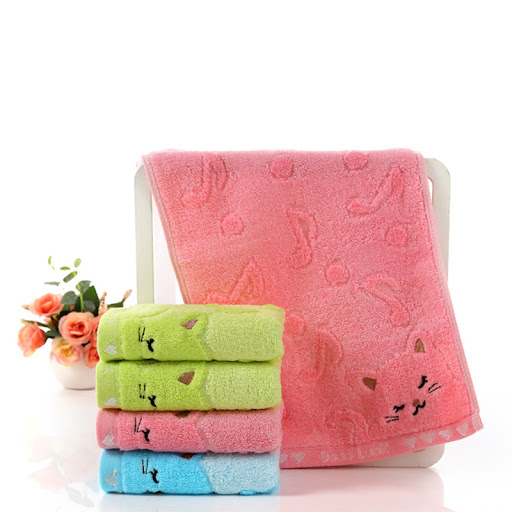Title 1, Bamboo Fiber Kitten Face Bath Towels for Babies...