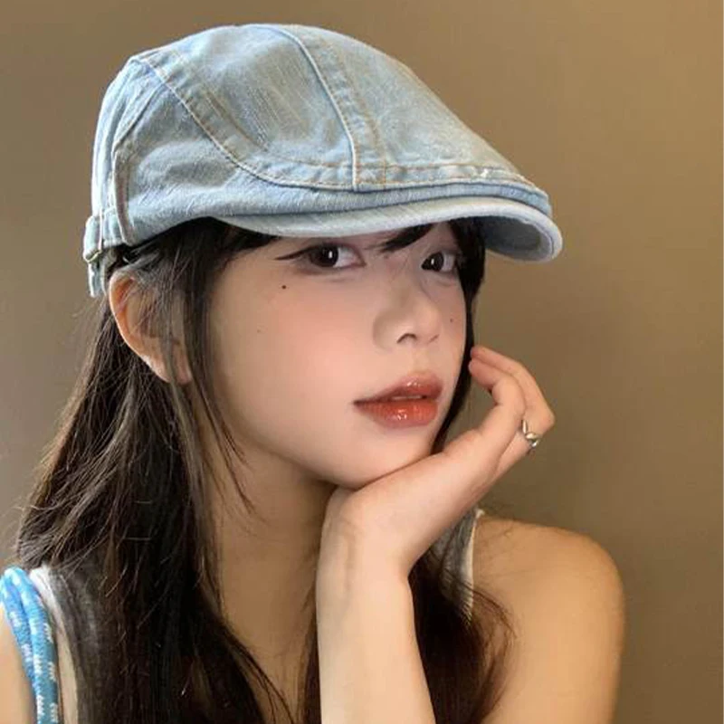 Washed Denim Advance Hats Femme Printemps Et Été