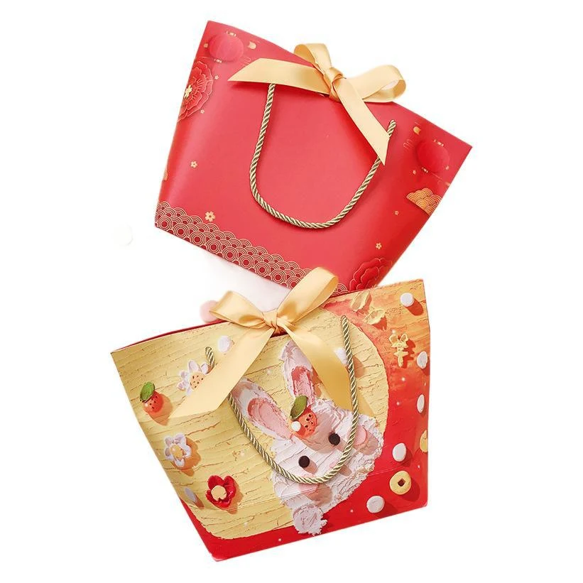 Sac cadeau d'anniversaire enfant avec dessins animés, parfait pour emballer les cadeaux de manière ludique et créer la surprise.