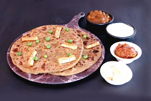 Matar Paneer Paratha (1Pc + Curd + Picke)