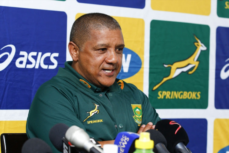 Allister Coetzee Springbok head coach during the Springbok team announcement at Garden Court, Kings Beach on August 17, 2017 in Port Elizabeth, South Africa.