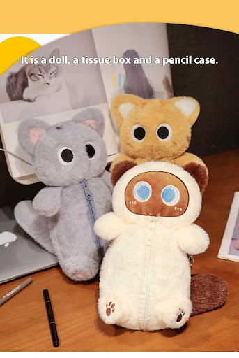 Title 6, Creative Buggy Bag Tissue Box Cartoon Cat Penci...