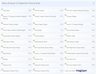 House 172 Wood Fire Pizza & More. menu 1