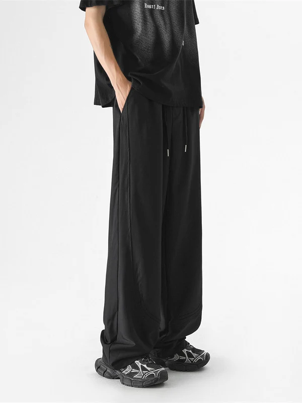 Heren Zomer Dunne Ice Silk Casual Broek Ademend Lichtgewicht Perfect voor Warme Dagen Comfortabel.