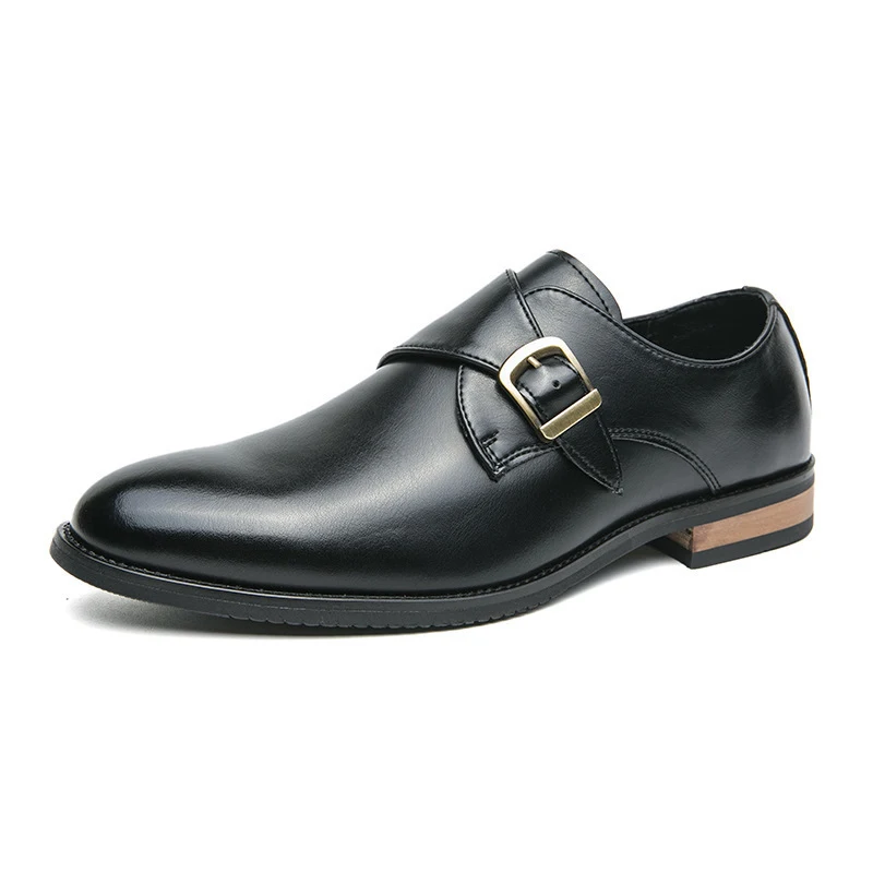 Erkek Deri Ayakkabı İş Resmi Günlük Nefes Alabilir Artırılmış Tokalı Slip-on şık ve rahat bir görünüm için mükemmel.