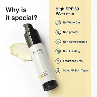 MINIMALIST SPF 60 PA ++++ FACE SUNSCREEN 1PC - 40pc