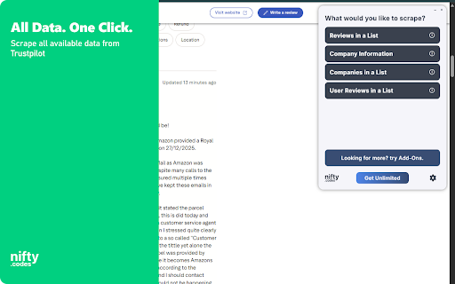 Trustpilot Scraper: Export Reviews, Companies, Users & more Preview 1