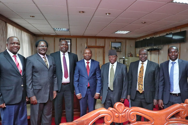 CS Kindiki Kithure with the leaders from West Pokot and Baringo at his office on November 9, 2022.