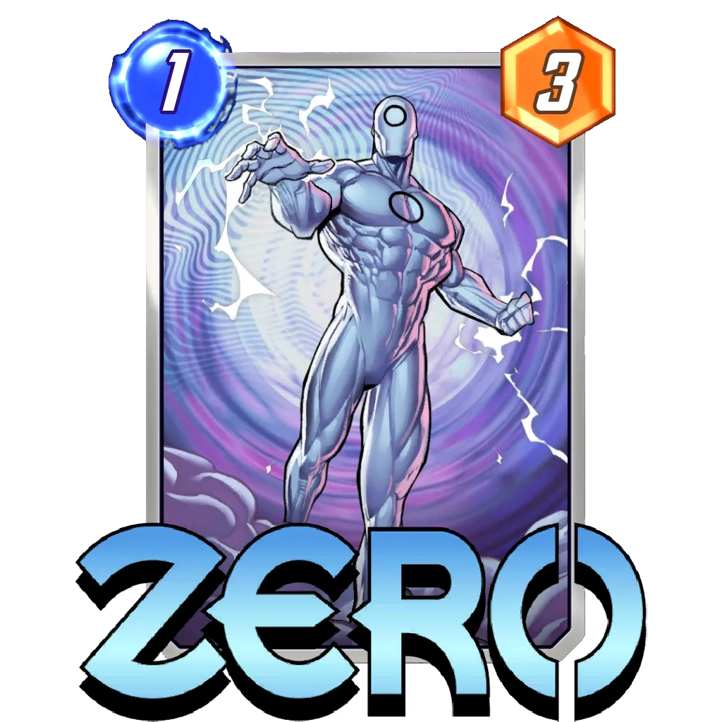 Zero's one cost, three power card in Marvel Snap