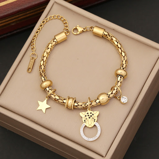 Title 3, Elegant Stainless Steel Eye Flower Jewelry Enha...