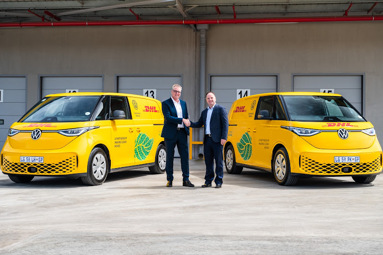 The battery-powered Volkswagen ID.Buzz Cargo vans will be used for last-mile delivery services by DHL. Picture: SUPPLIED