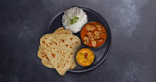 Mutton Curry - Paratha & Rice Thali