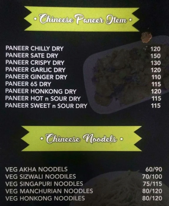 A1 Paratha menu 