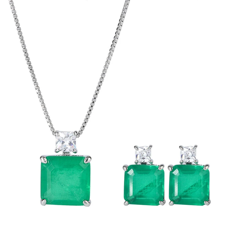 Title 5, Retro Damesketting met Simulatie Smaragd Hanger...
